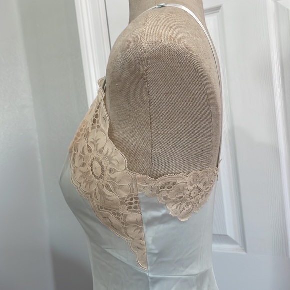 Vintage wonder maid full dress slip lace molded magic nylon green womens size 32 - Picture 9 of 13